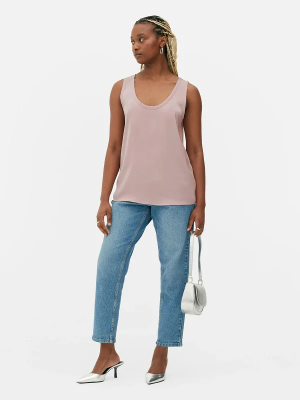 Primark Essential Relaxed Fit Tank Pink Cheap