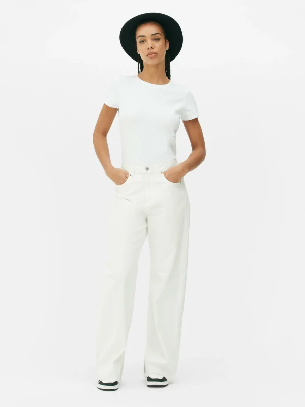 Primark Essential Short Sleeve T-Shirt White Online