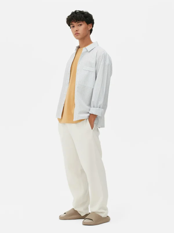 Primark Essential Straight Leg Joggers Ivory Clearance