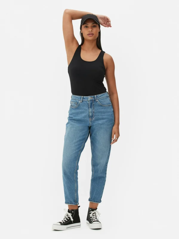 Primark Essential Stretch Tank Black Fashion