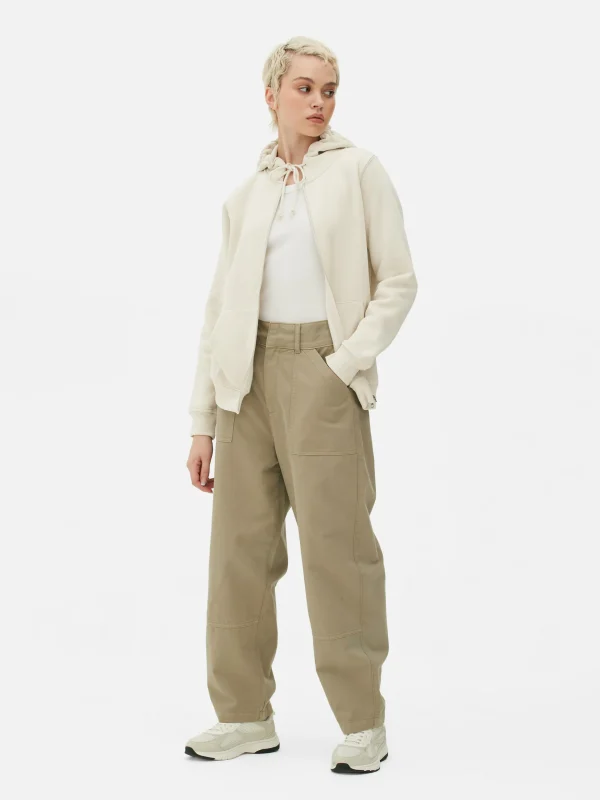 Primark Essential Zip-Up Hoodie Natural Discount