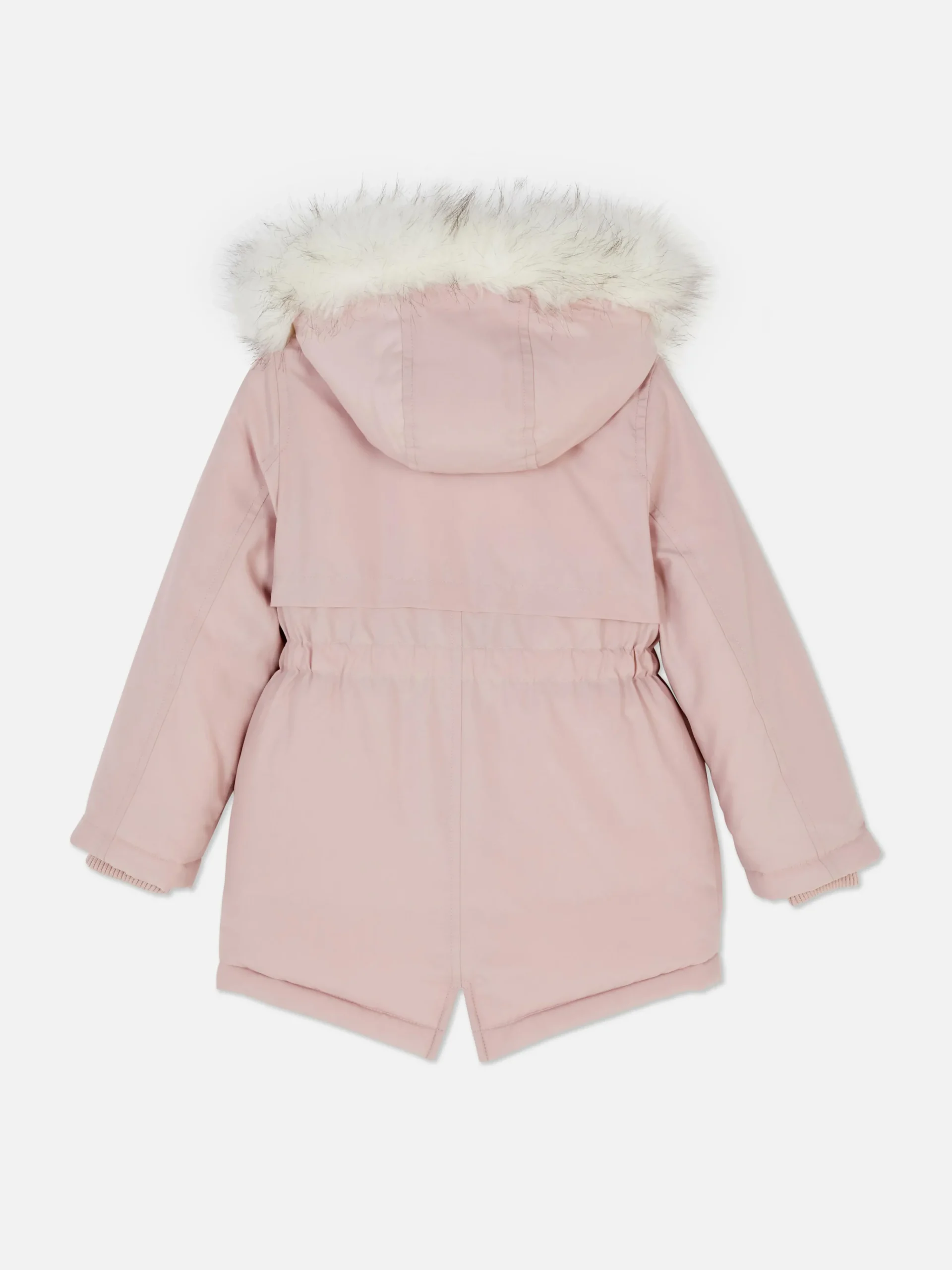 Primark Faux Fur Hood Parka Pink Best