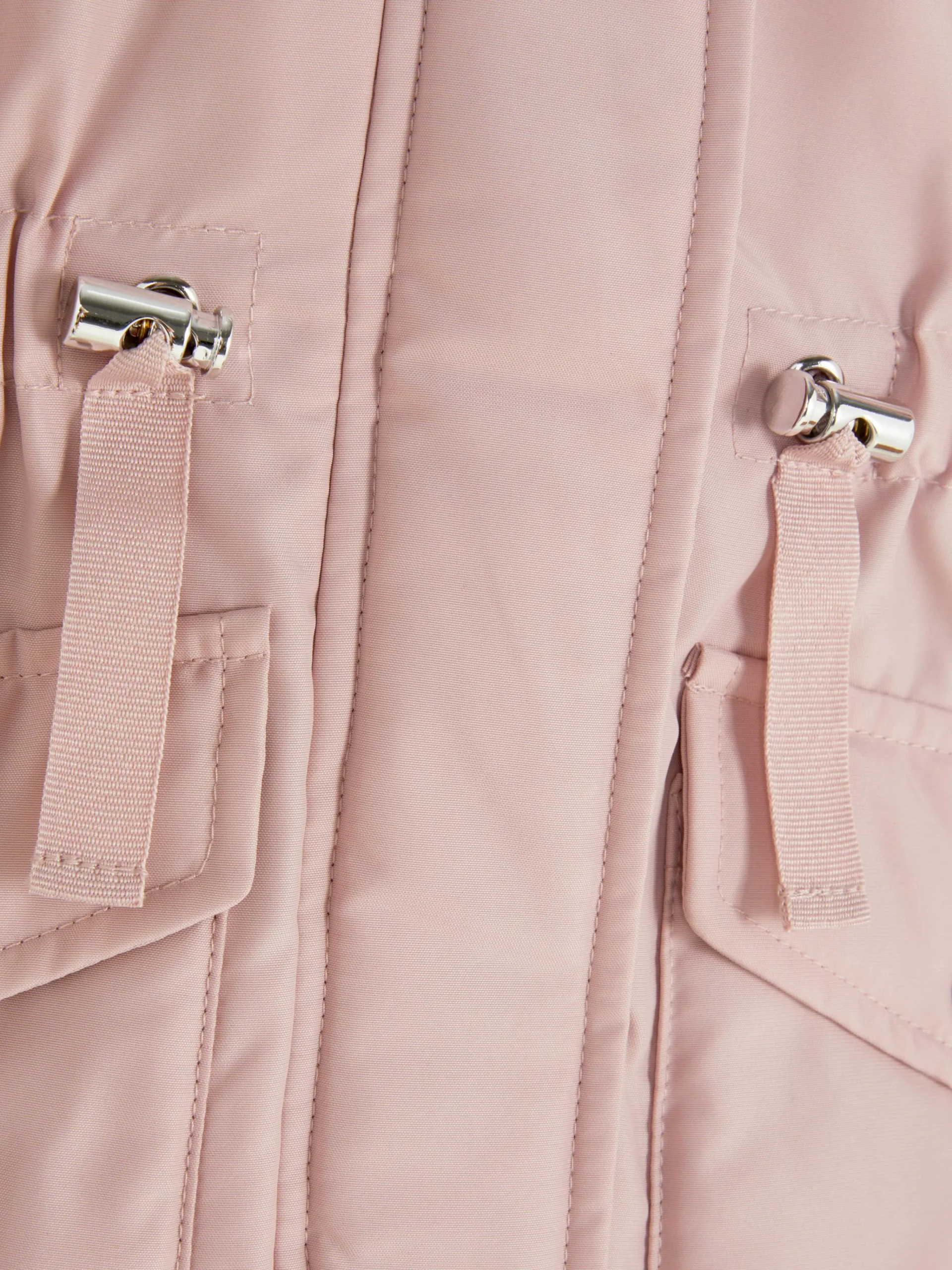 Primark Faux Fur Hood Parka Pink Best