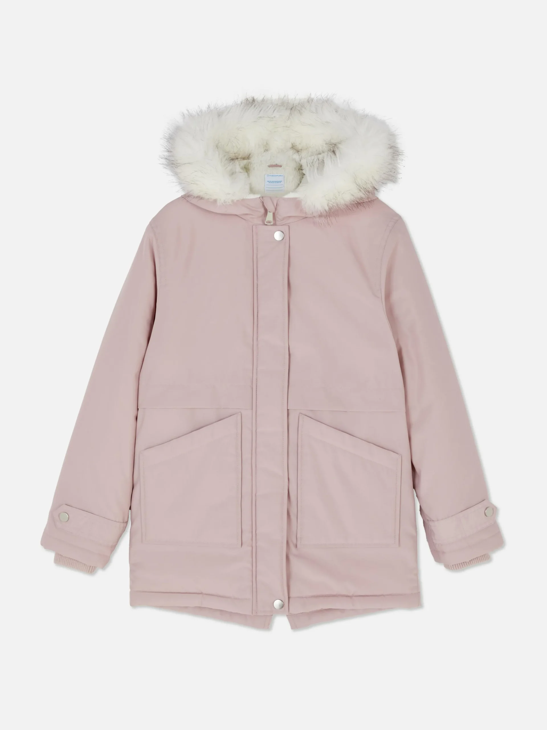 Primark Faux Fur Hooded Parka Pink Online