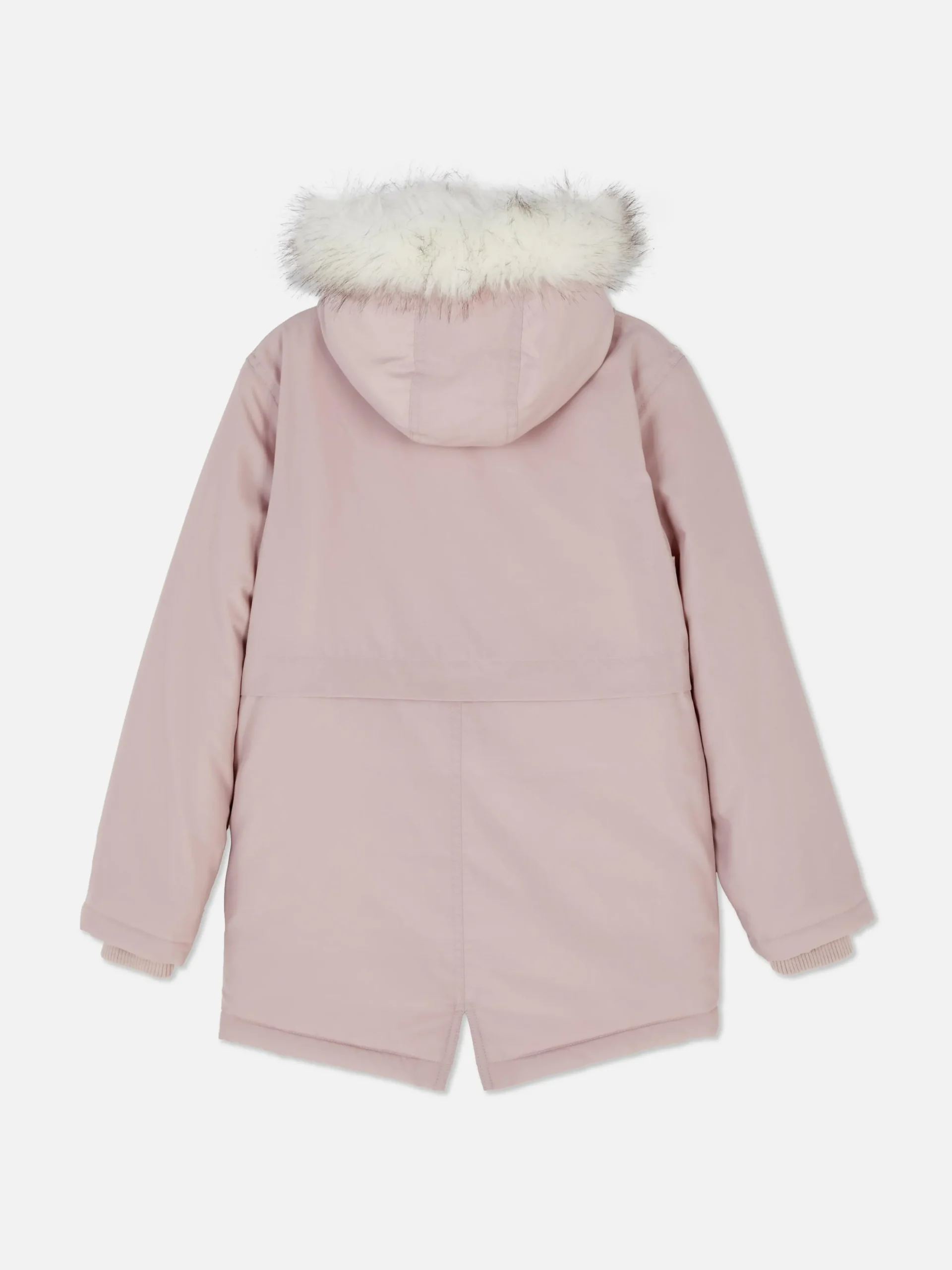 Primark Faux Fur Hooded Parka Pink Online