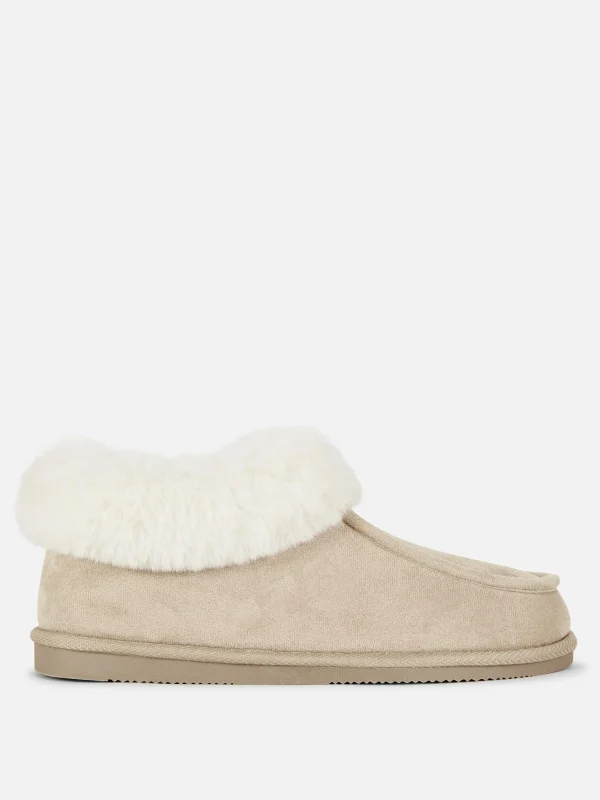 Primark Faux Fur Lined Moccasin Slippers Natural Best