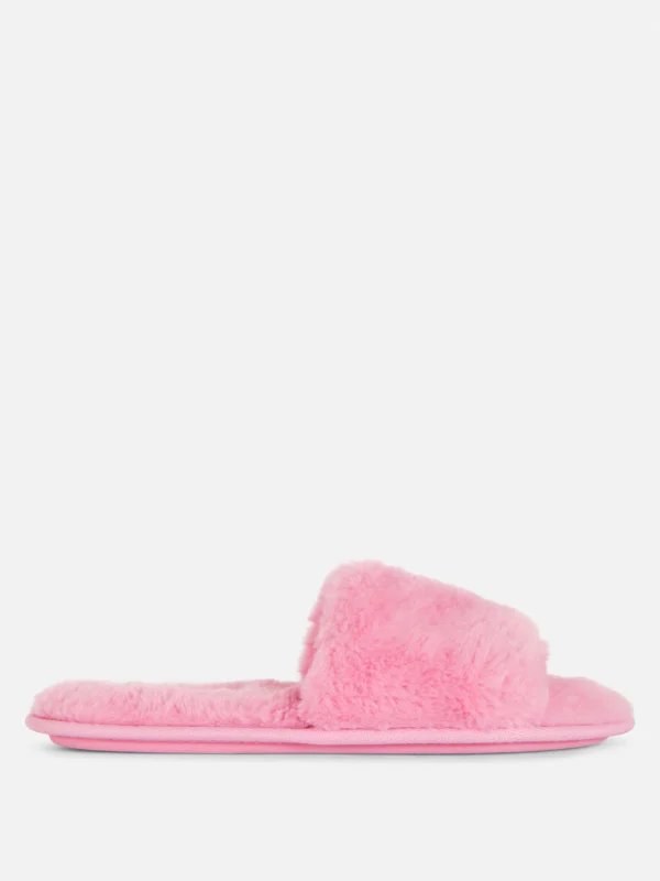 Primark Faux Fur Slippers Light Pink Best Sale