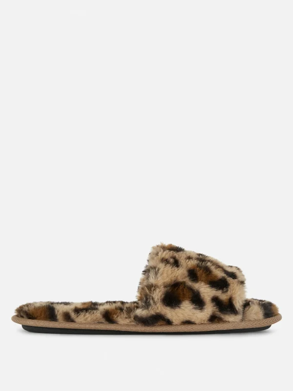 Primark Faux Fur Slippers Multi Clearance