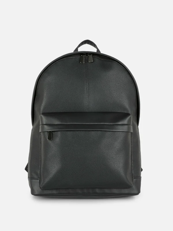 Primark Faux Leather Backpack Black Online