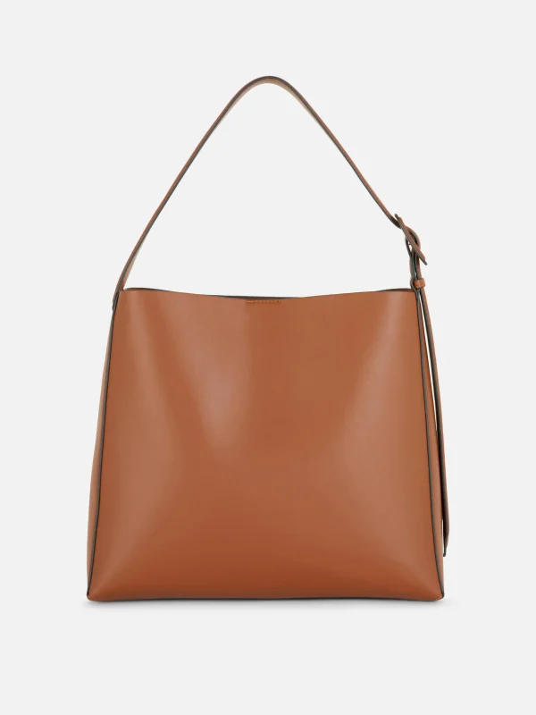 Primark Faux Leather Bucket Tote Tan Sale