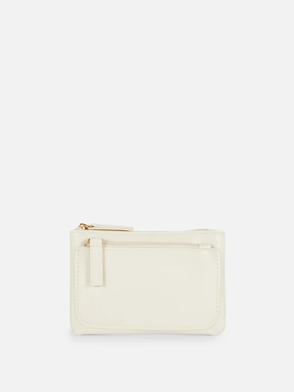 Primark Faux Leather Coin Purse Ivory Discount