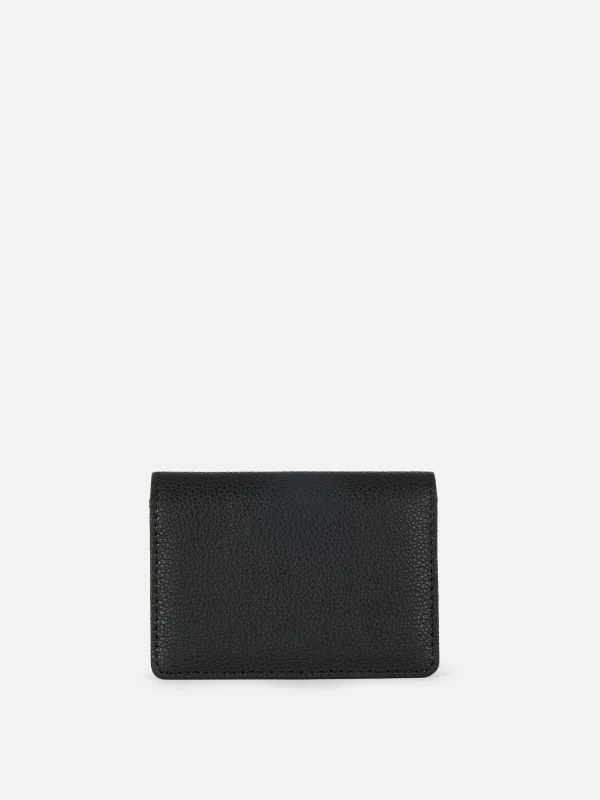 Primark Faux Leather Folded Card Holder Black Flash Sale