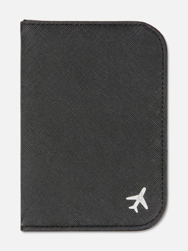 Primark Faux Leather Passport Cover Black Best Sale