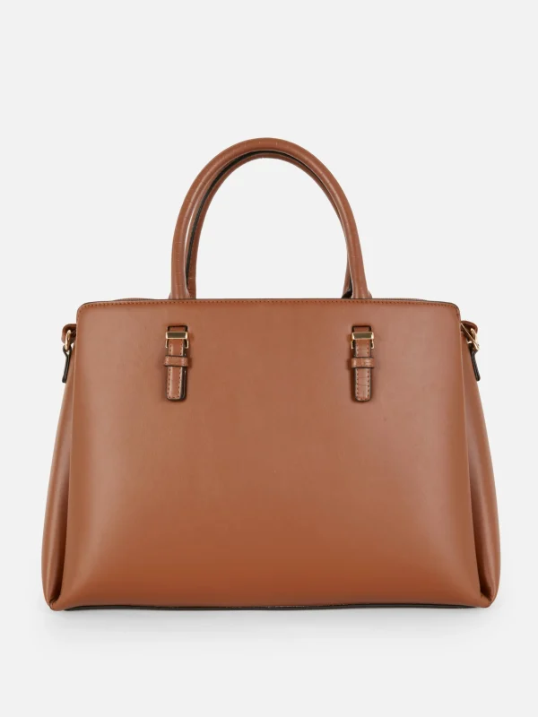 Primark Faux Leather Removable Pouch Tote Tan Shop