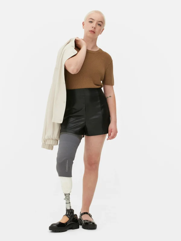 Primark Faux Leather Shorts Black Best Sale