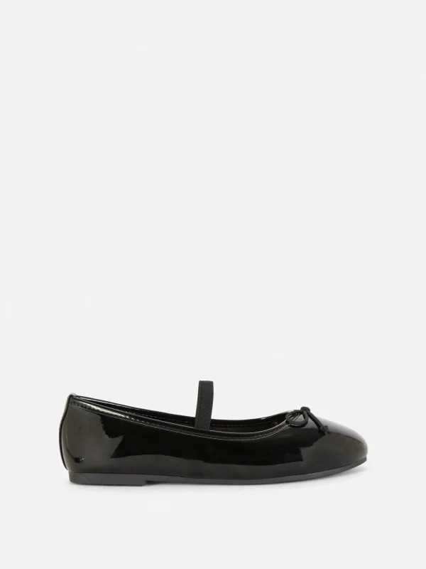 Primark Faux Patent Ballerinas Black Best Sale