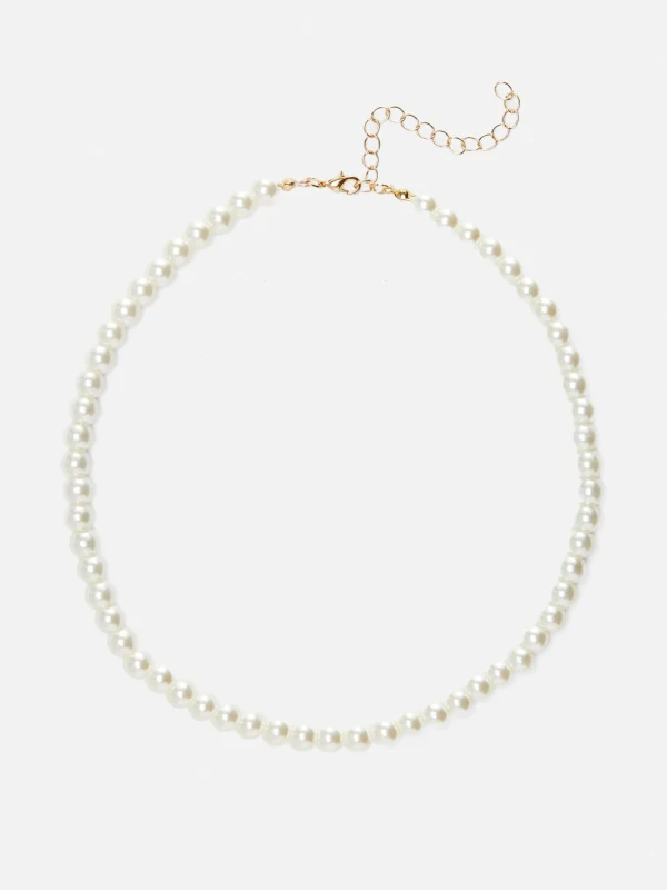 Primark Faux Pearl Necklace Yellow Hot