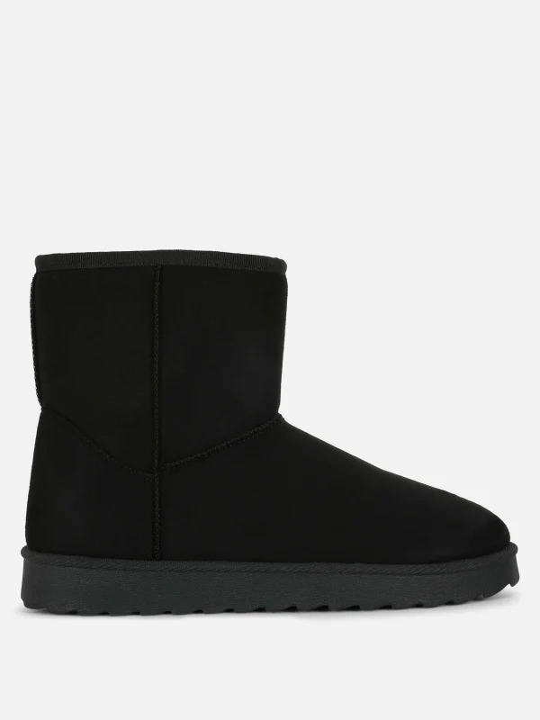 Primark Faux Suede Boots Black Fashion