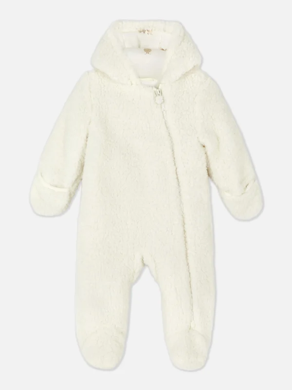 Primark Fleece Stroller Suit Ivory New