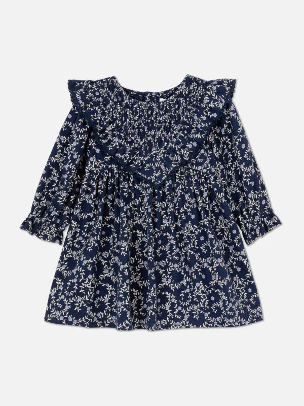 Primark Floral Ruffle Dress Navy Cheap