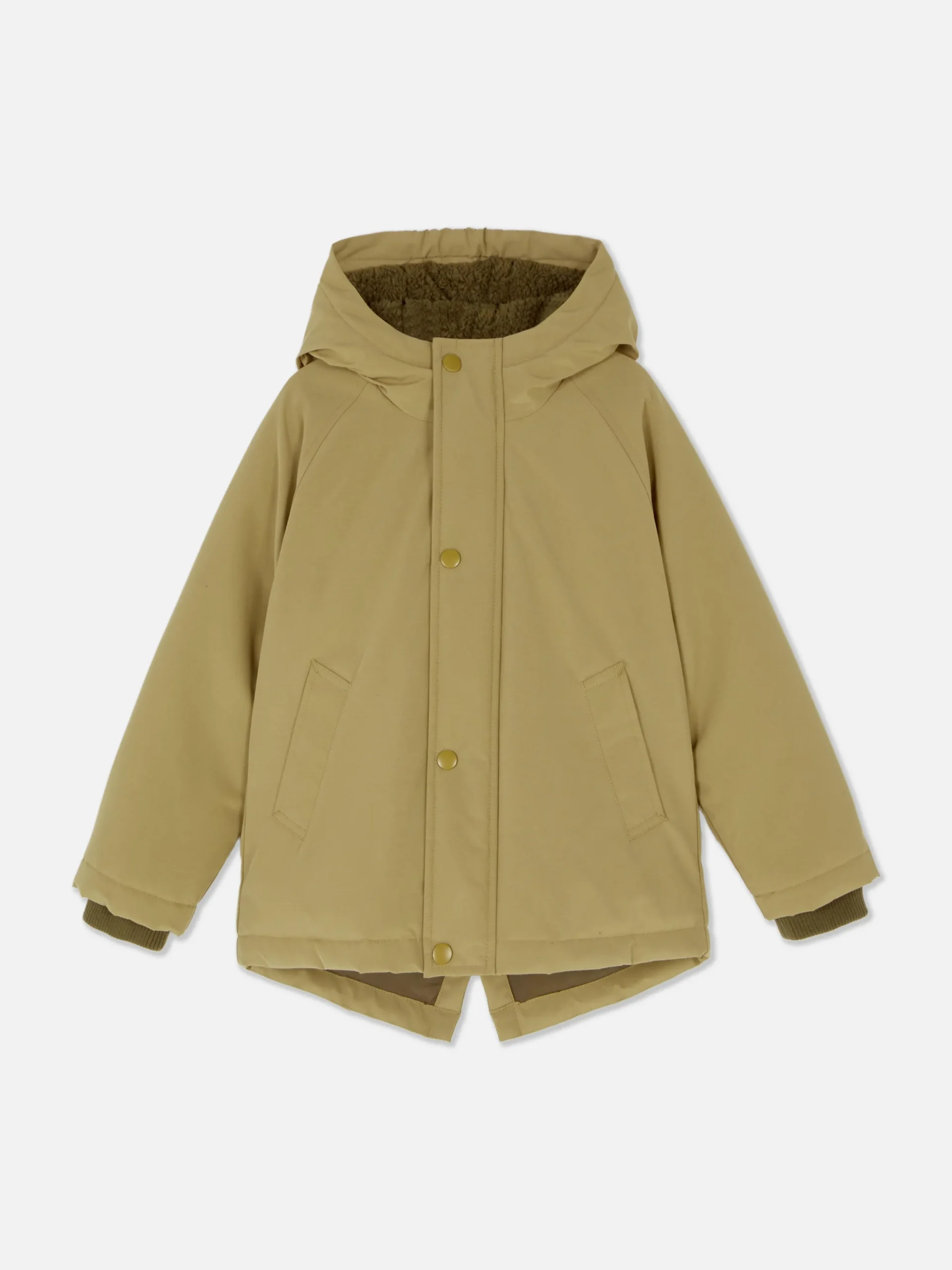 Primark Fluffy Lined Coat Tan Fashion