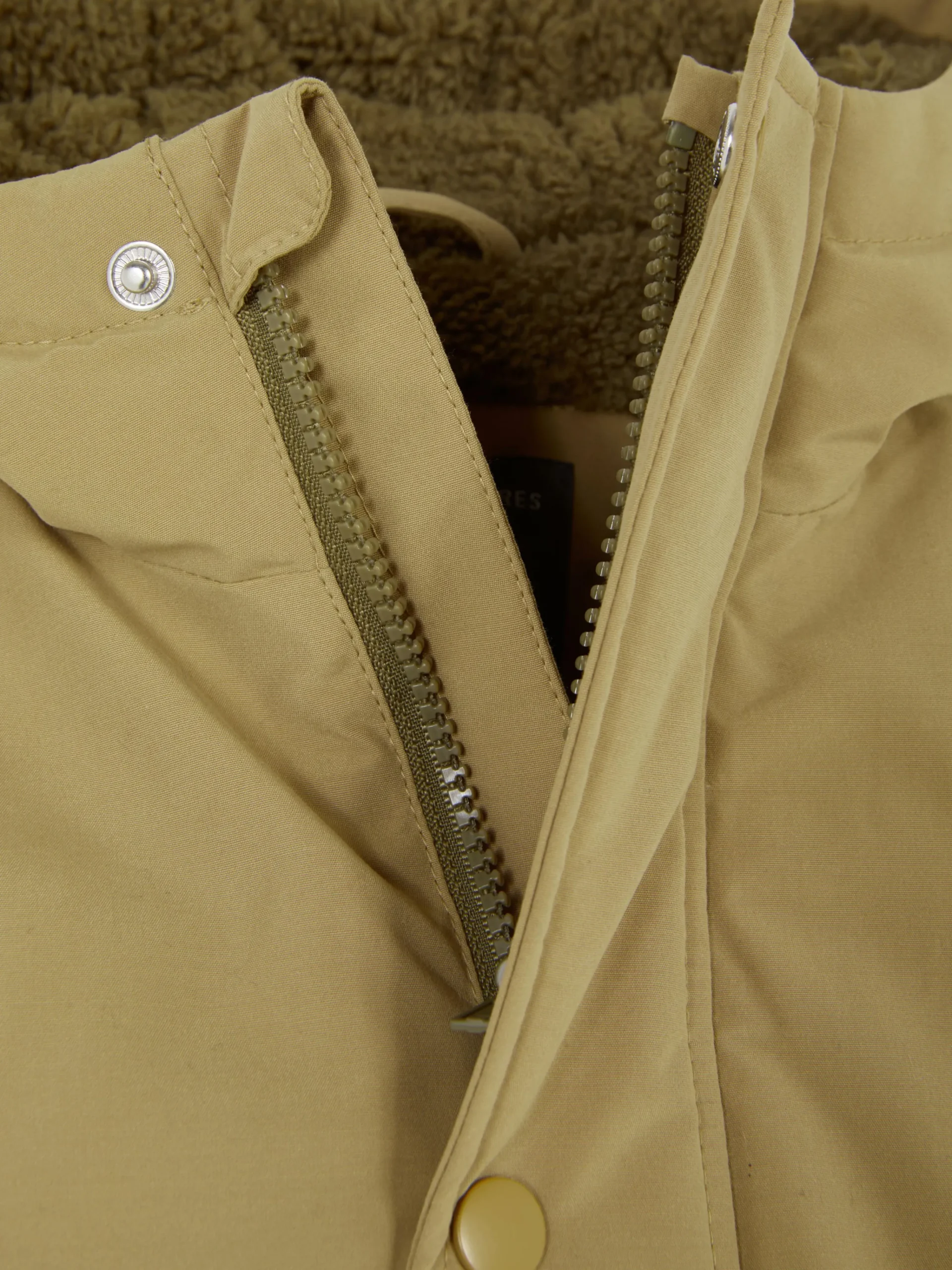 Primark Fluffy Lined Coat Tan Fashion