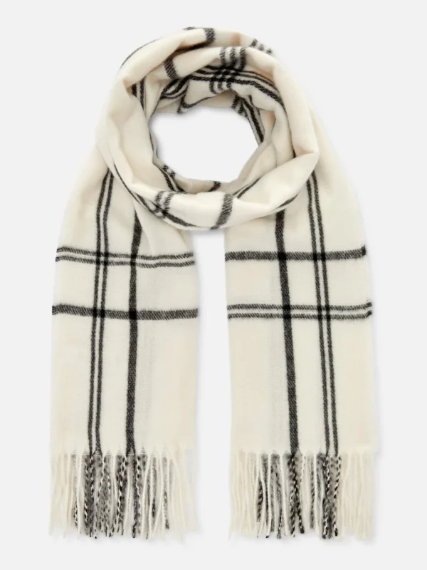 Primark Fringed Scarf Black/White New
