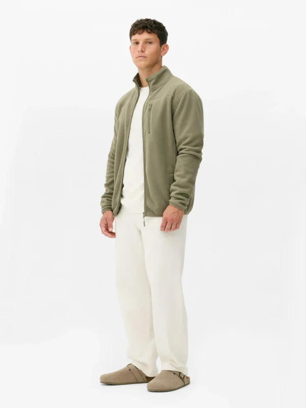 Primark Funnel Neck Zip Fleece Light Green Cheap