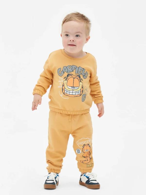 Primark Garfield Crew Neck Sweatshirt Mustard Clearance