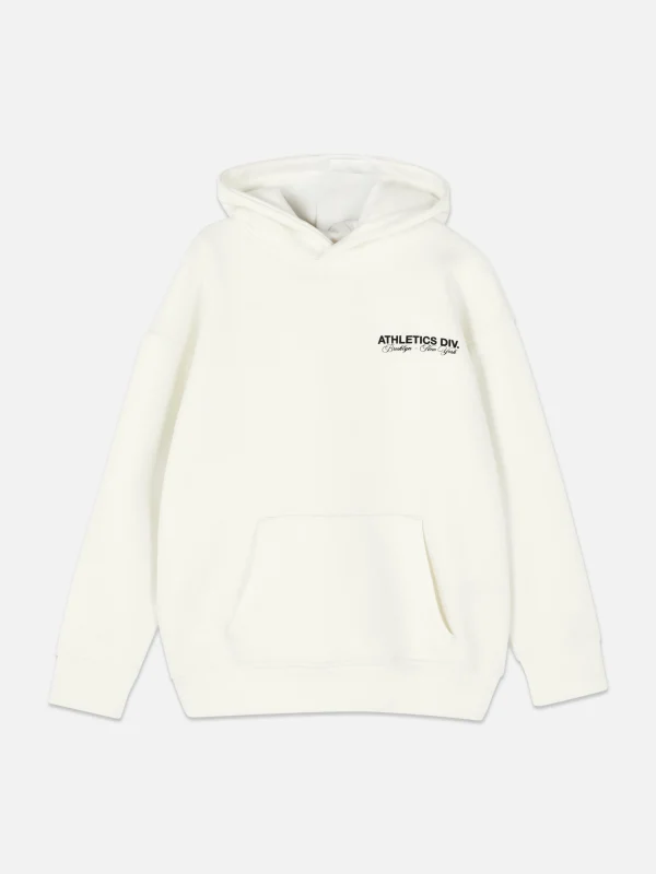 Primark Graphic Pullover Hoodie Ivory Outlet