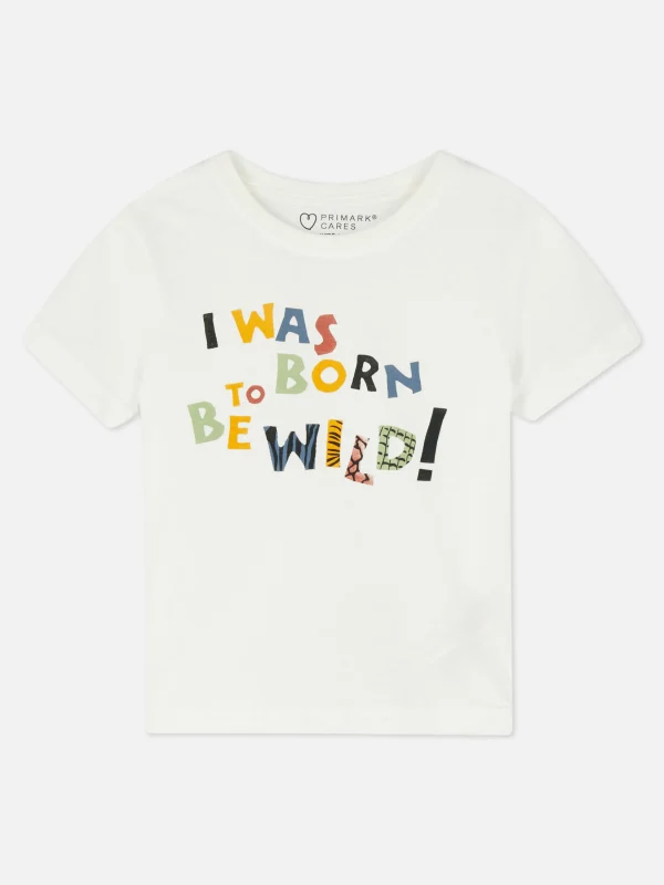 Primark Graphic Short Sleeve T-shirt Ivory Store
