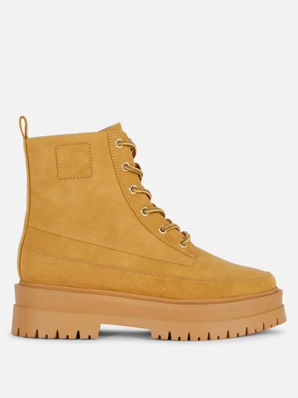 Primark Gum Sole Lace-Up Ankle Boots Beige Fashion