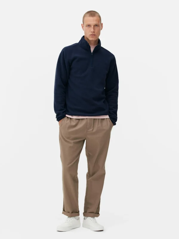 Primark Half Zip Fleece Pullover Navy Discount