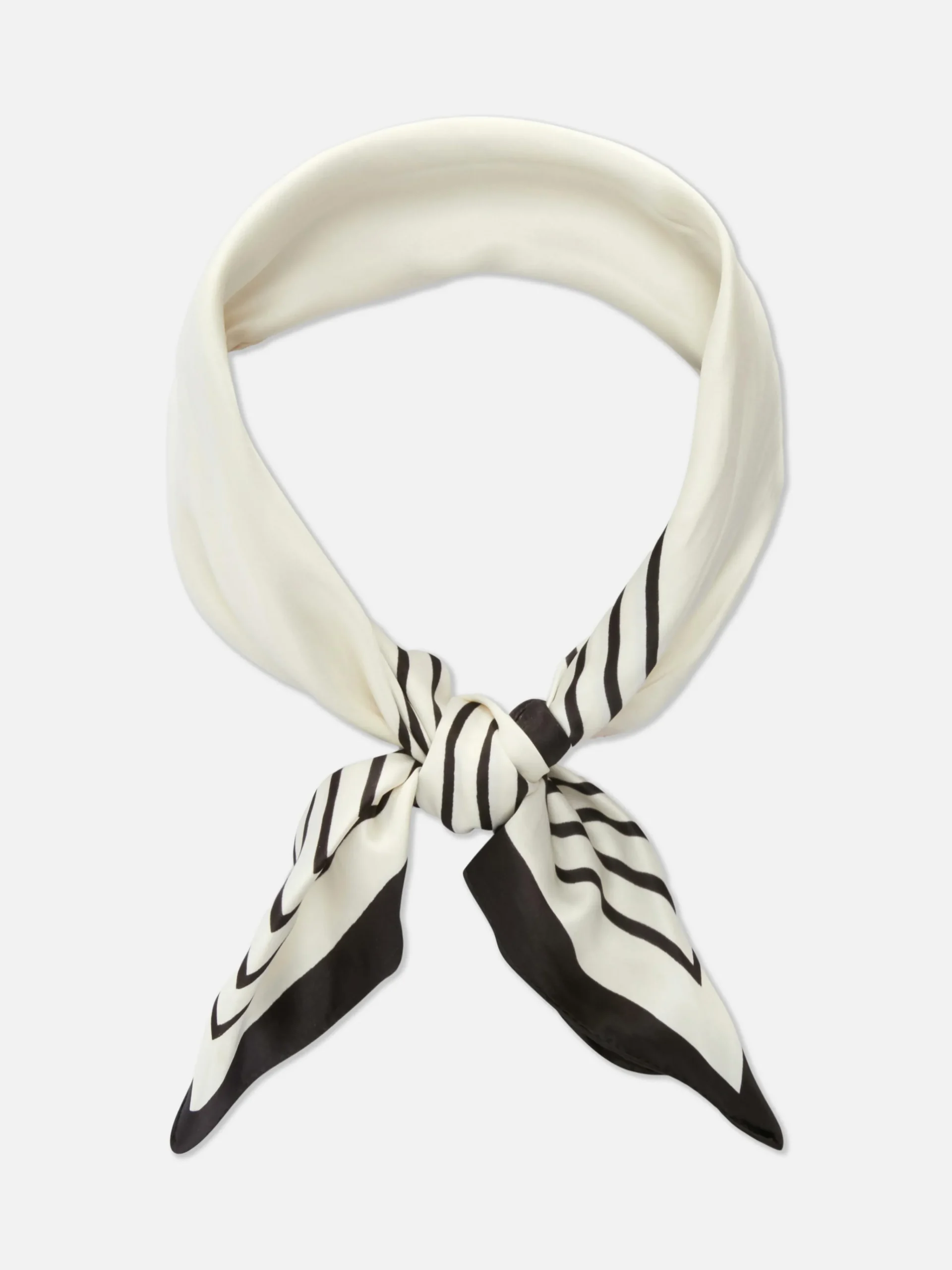 Primark Heart Print Scarf Black/White New