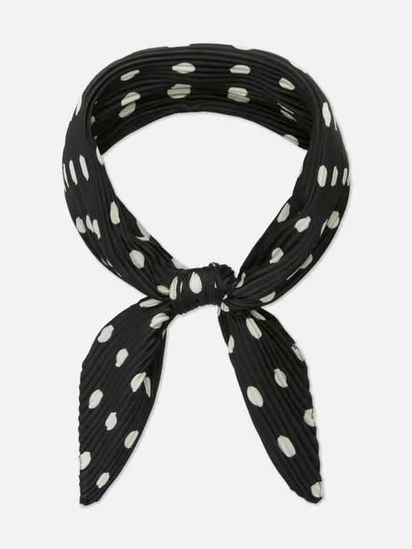 Primark Heart Print Scarf Black Cheap