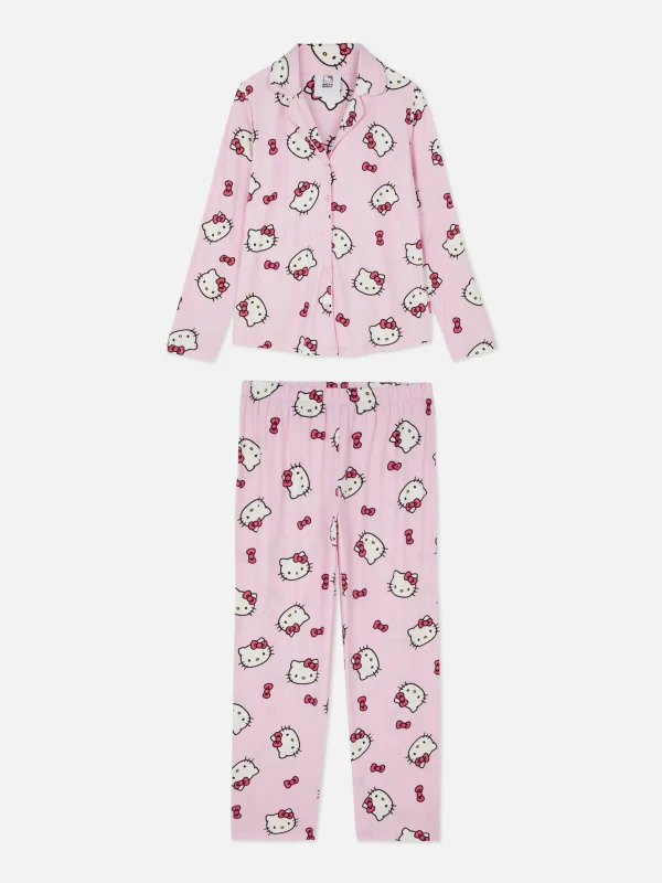 Primark Hello Kitty Boyfriend Pajamas Pink Clearance