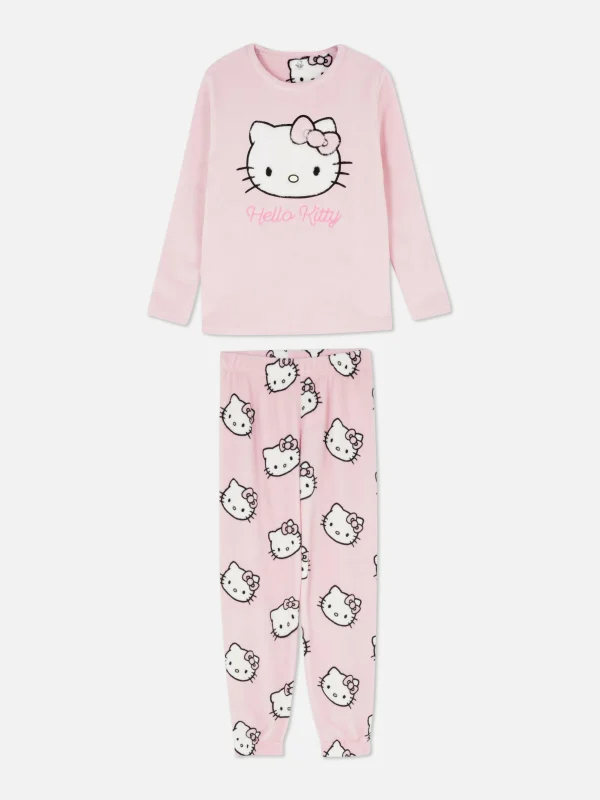 Primark Hello Kitty Fleece Pajama Set Pink Best