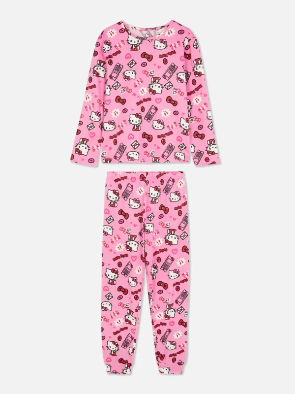Primark Hello Kitty Long Pajama Set Pink Shop