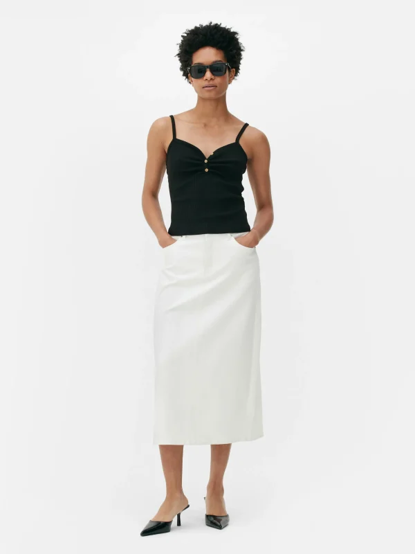 Primark Henley Cami Black Clearance