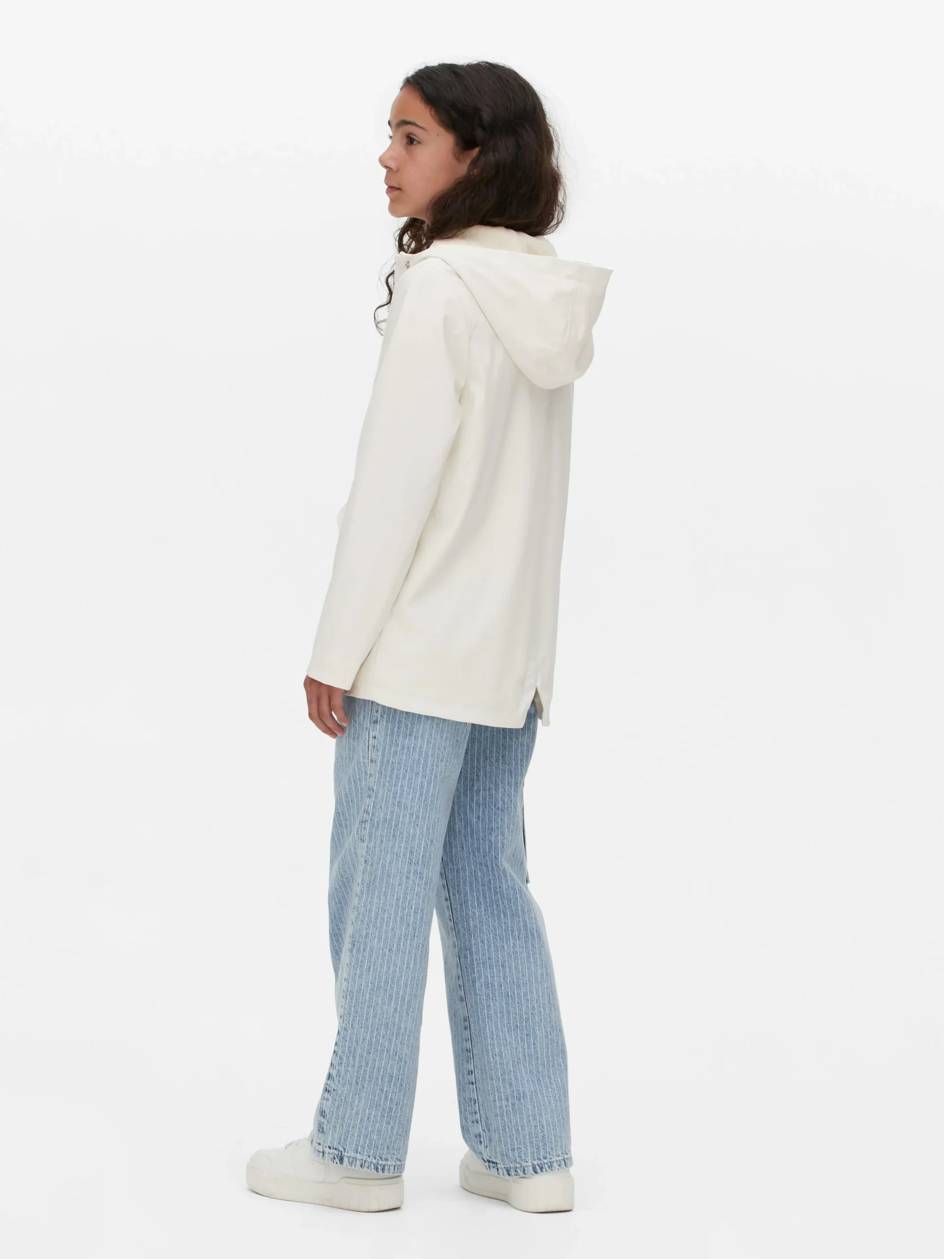 Primark Hidden Closure Raincoat Ivory Sale