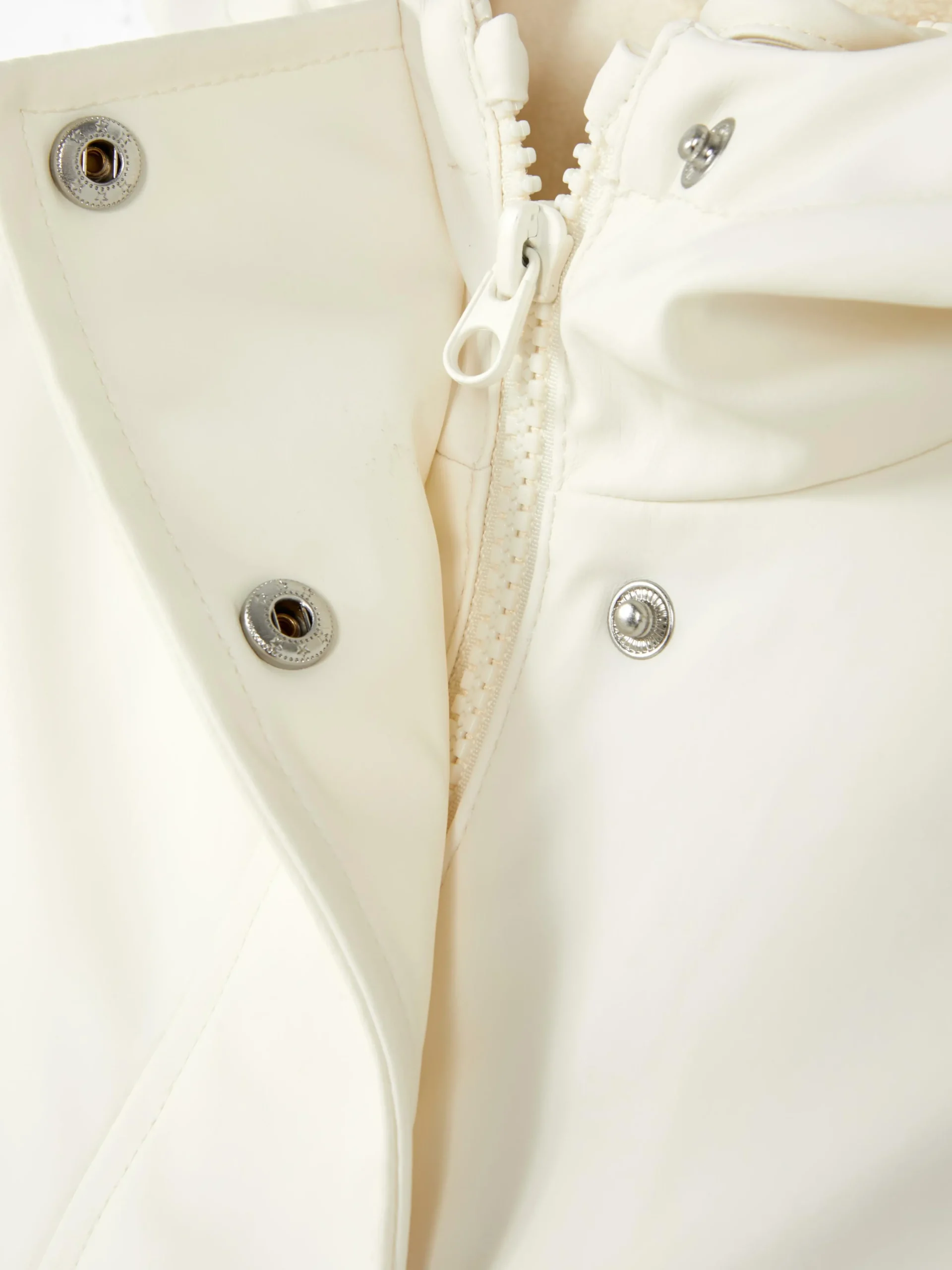 Primark Hidden Closure Raincoat Ivory Sale