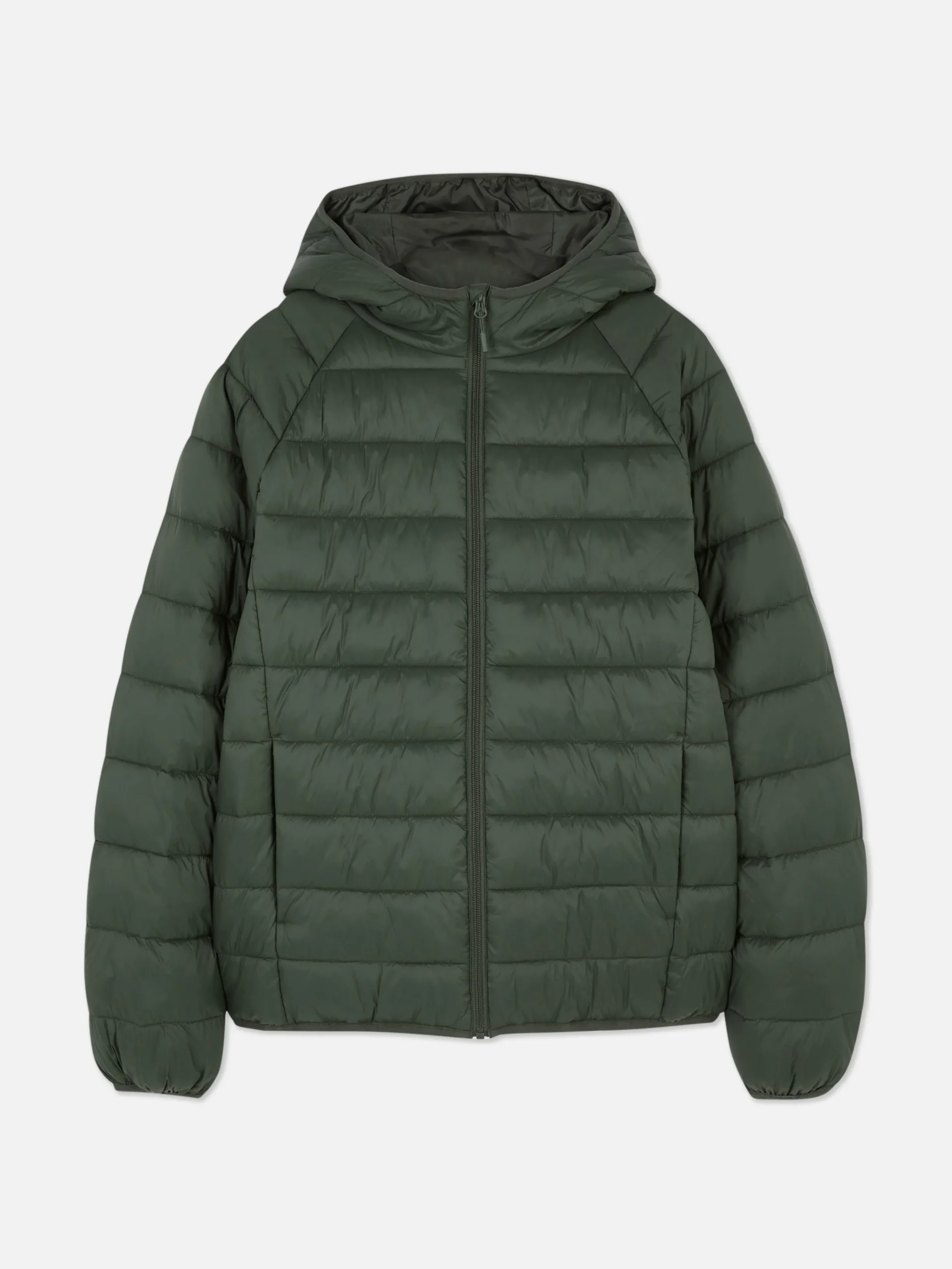 Primark Hooded Puffer Jacket Olive Outlet