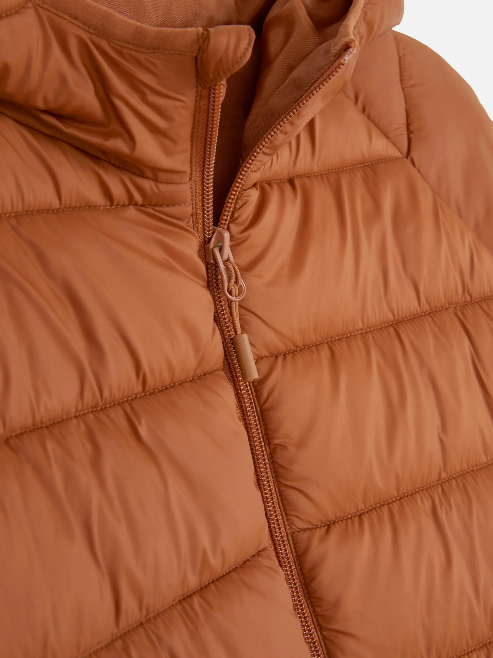 Primark Hooded Puffer Jacket Orange Outlet