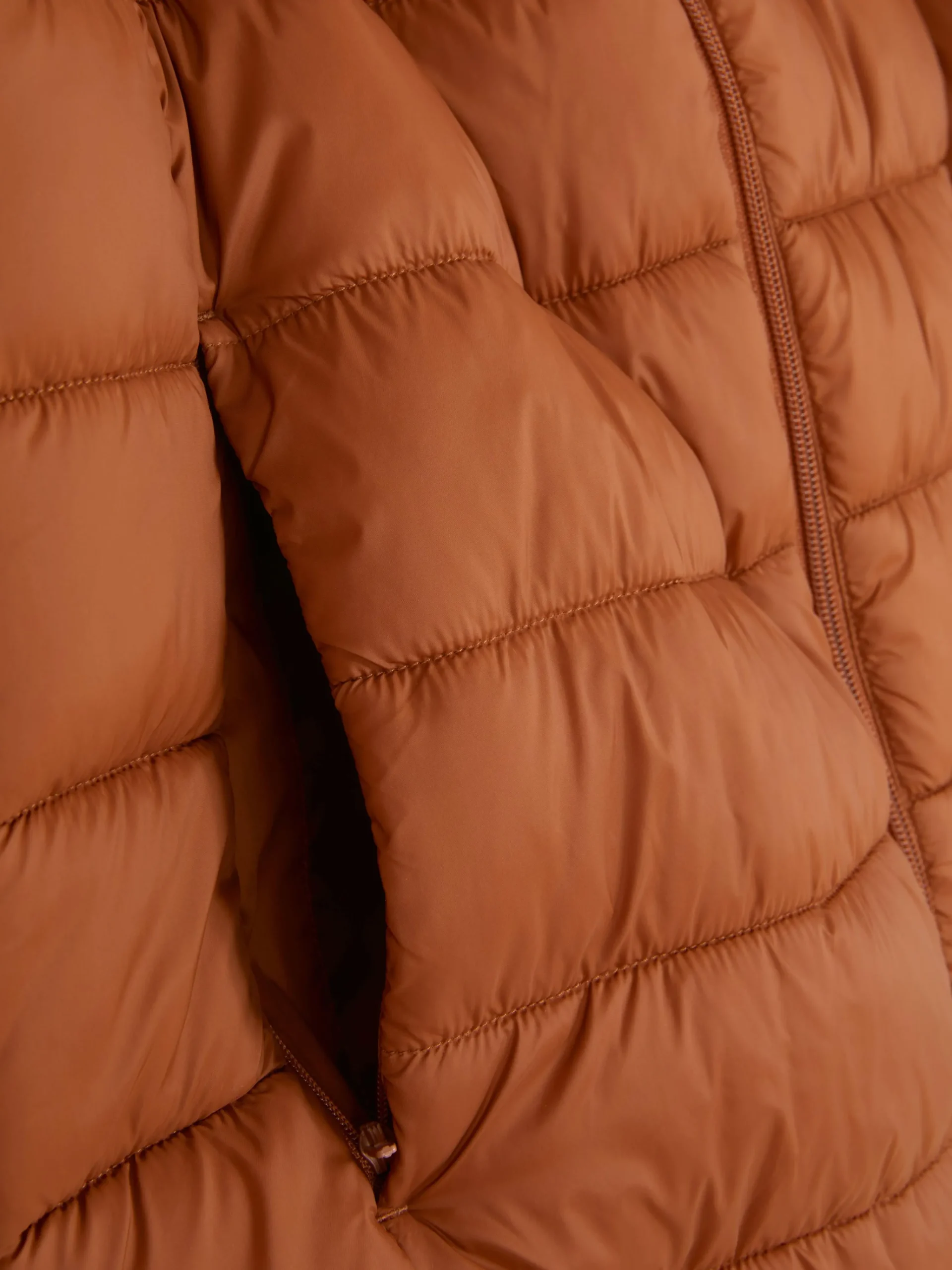 Primark Hooded Puffer Jacket Orange Outlet
