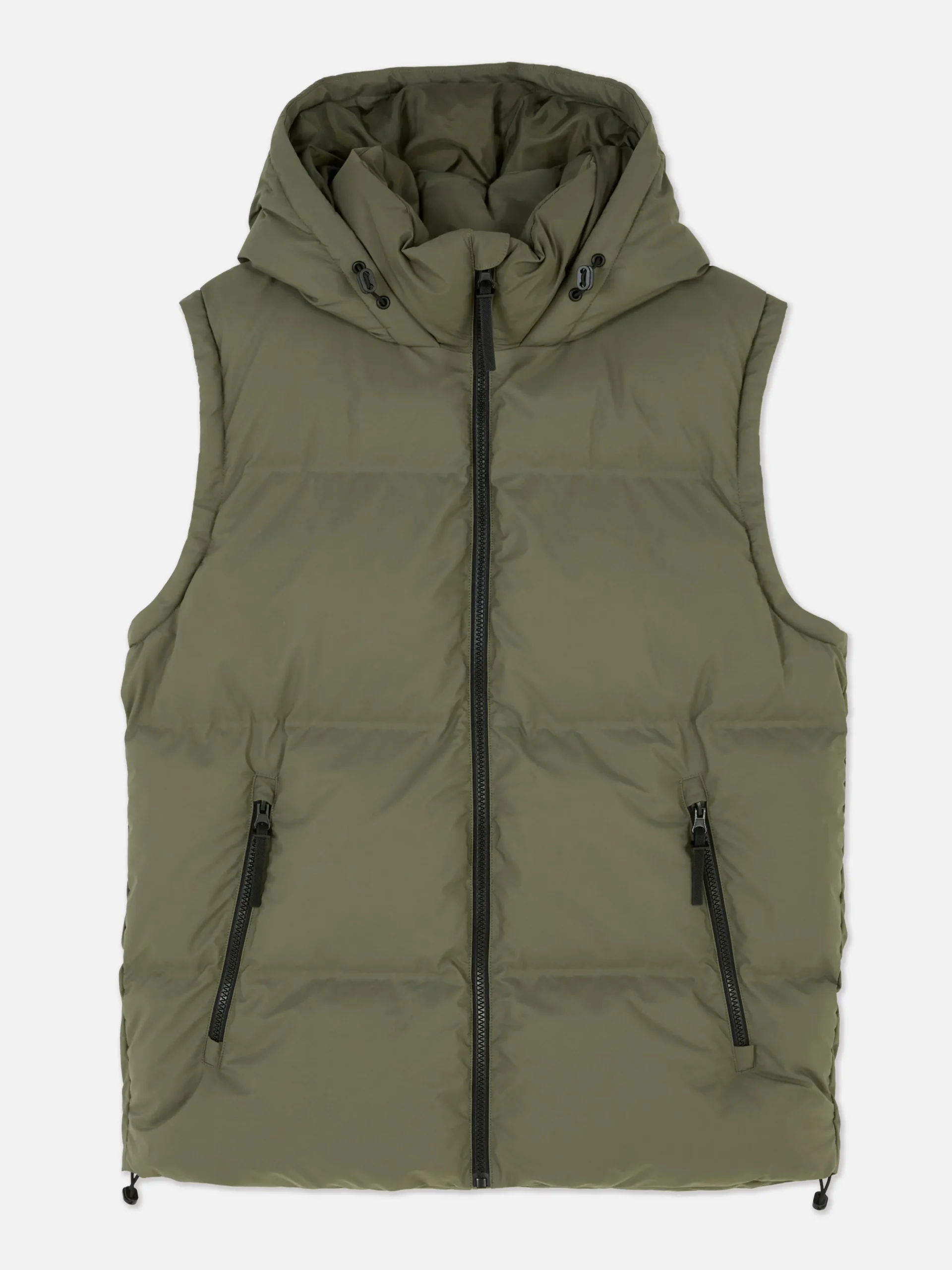 Primark Hooded Puffer Vest Green New