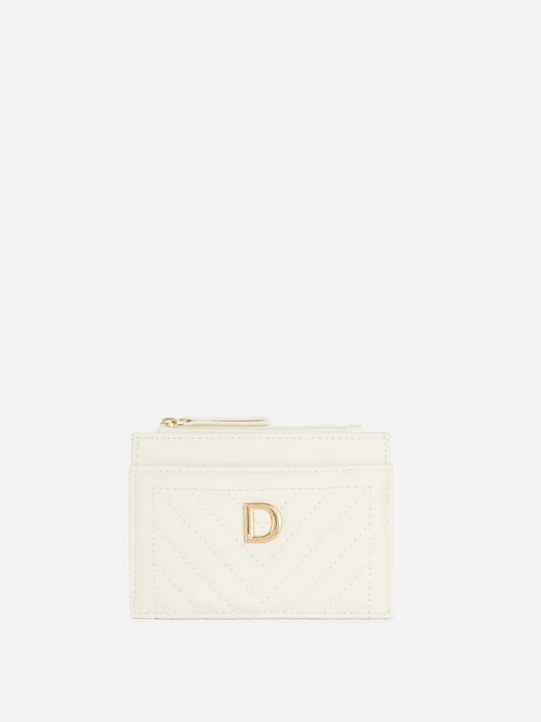 Primark Initial Quilted Cardholder White Sale