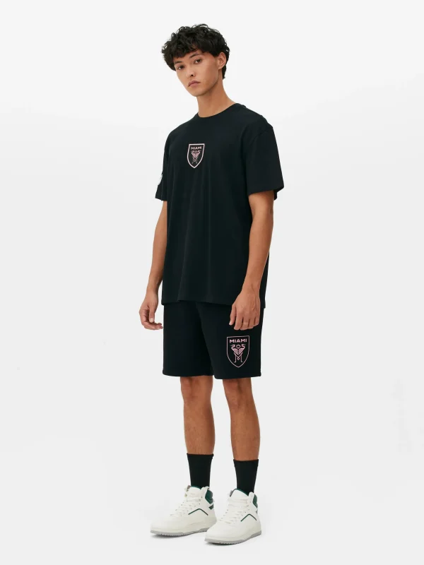Primark Inter Miami Embroidered T-Shirt Black Shop