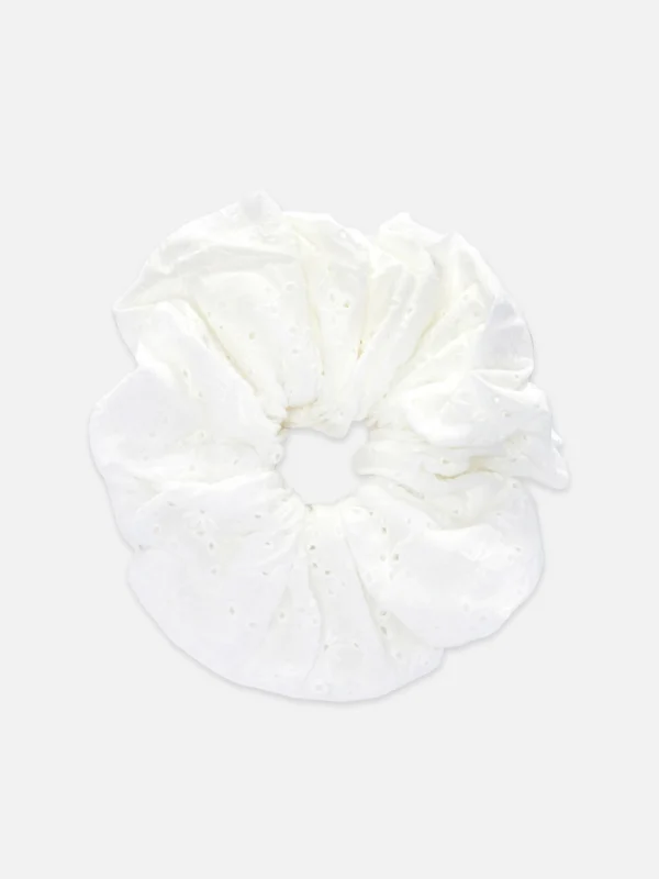 Primark Jumbo Eyelet Scrunchie White Shop