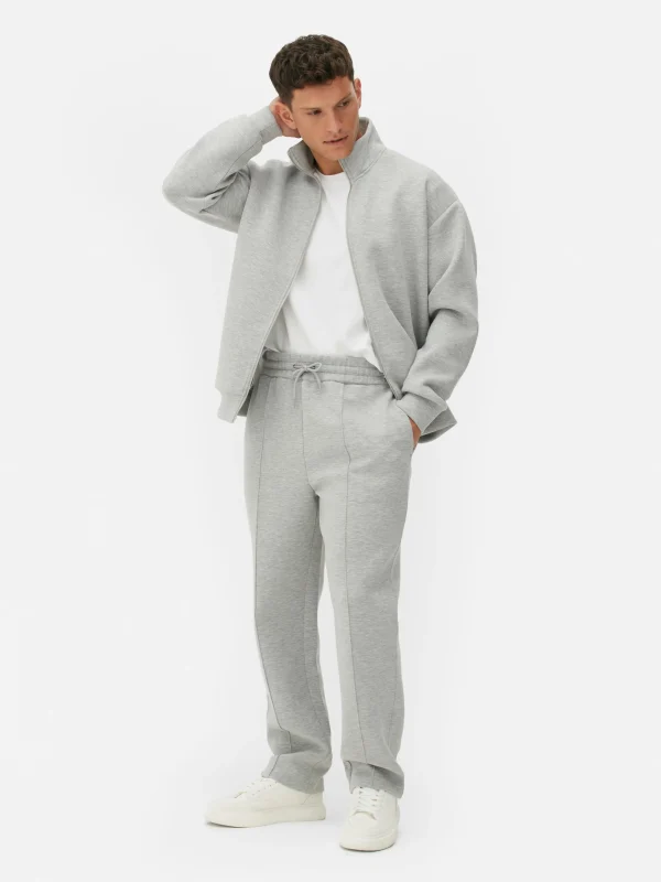 Primark Kem Pintuck Straight Leg Joggers Gray Heather Hot