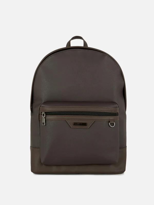 Primark Kem Zip Pocket Backpack Brown Fashion